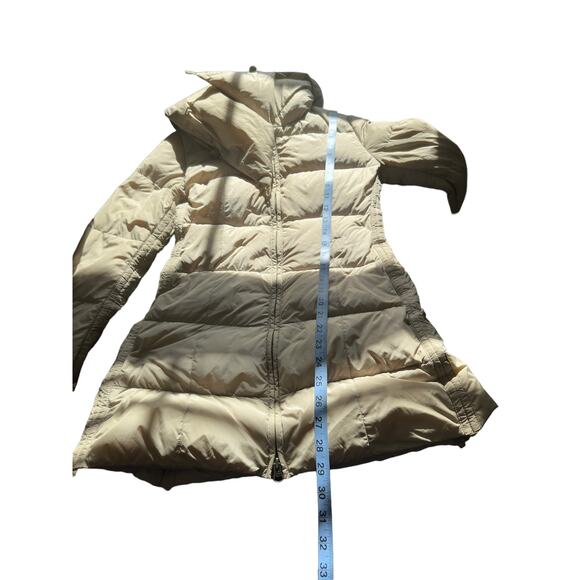 Add Down‎ Tan Basic Casual Long Outdoor Quilted Zip Up Puffer Coat Size 0 - Picture 13 of 13